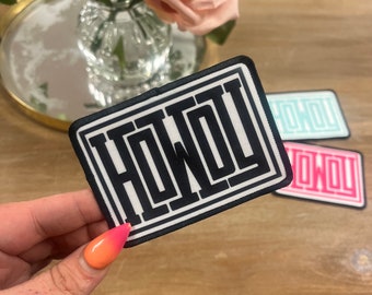 Howdy Iron On Patch, Trucker Hat Patches, Iron On Patches, Western Hat Patch, Country, Bag Patch, DIY, Hat Bar