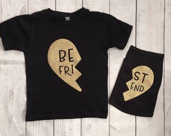 Best Friends Kid and Dog Matching Shirts - Dog Owner Gift - Personalized Dog Shirt - Dog Clothing - Dog Lover - Pet and Owner Matching Shirt