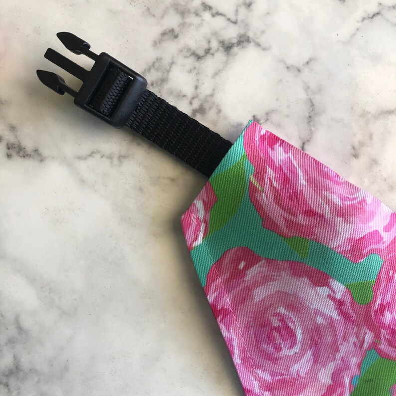 Collar Bandana Rose Pet Scarf Girly Dog Bandana Pet Bandana Dog Scarf Pet Accessories Preppy Pet Scarf