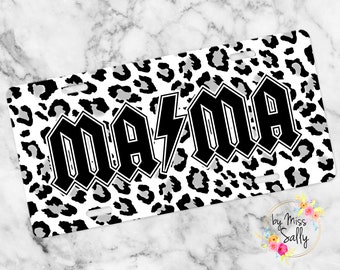 Mama Leopard License Plate, Custom Car Tag for Women, Car Coasters, Snow Leopard Mama License Plate, License Plate Frame