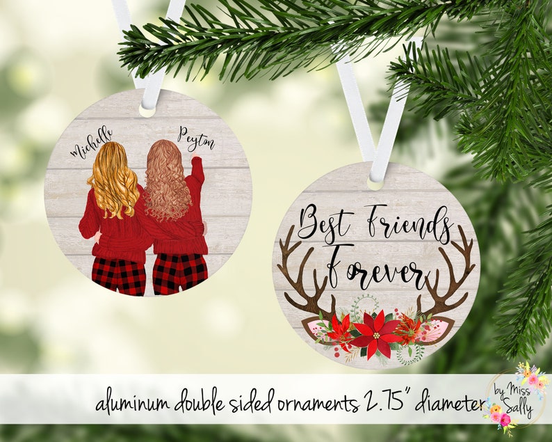 Personalized Best Friends Ornament Sisters Ornament Custom  Etsy