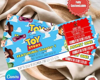Biglietto per la festa di visione di Toy and Friends, modello del film Toy & Friends, You’ve Got A Friend In Me PNG, download digitale