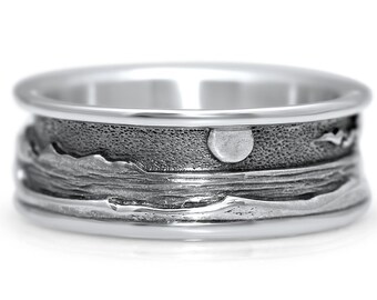 Sterling Silver Beach (Ocean) Ring