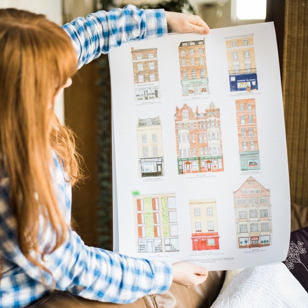 Bookshops of London Poster