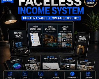 Dfy Pdf Method digital Product MRR& PLR, Ready to Sell PDF, Canva Editable Resell Rights Product, Faceless Income Guide