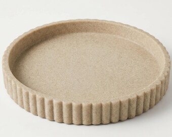 Modern Round Decorative Tray, Minimalist Coffee Table Centerpiece, Farmhouse Styling Accent