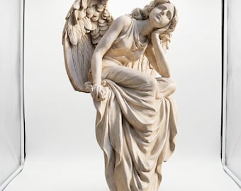 Extended Grace Angel Statue, 18 Inch Elegant Figurine, Memorial Keepsake Collectible