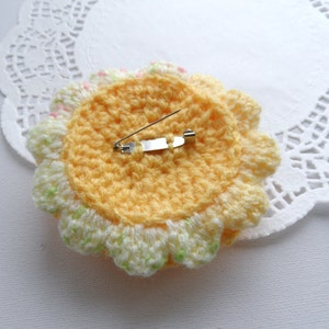 Crochet Brooch Corsage Applique Rose Brooch Any Color Made to Order image 4