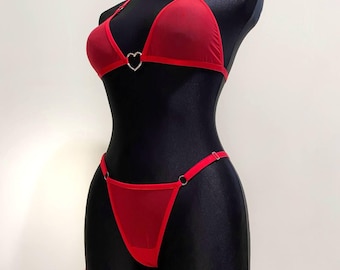 Red mesh soft underwear