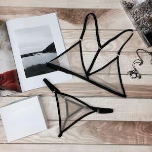 Transparent bralette, Transparenta underkläder, Bralette och trosset, Meshtrosor, Genomskinliga underkläder, Genomskinliga trosor, Genomskinliga behåar, Present till henne