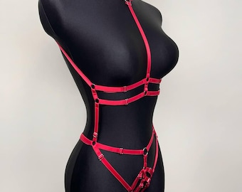 Harness für Frauen Ganzkörper, handgemachte Dessous-Set