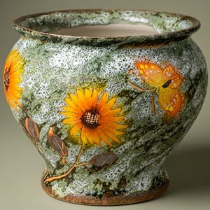 Hand Painted Ceramic Flower Pot for Indoor Outdoor Home Decor