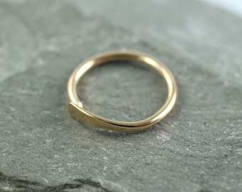 Sleeper Hoop Earring - 14k Gold Fill - Single 9mm Tiny Gold Hoop | Everyday Earrings | Helix Piercing | Helix Hoop | Sleeper Hoops
