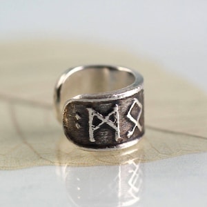 Silber Ohrmanschette mit benutzerdefinierten Wikinger Runen Wählen Sie 5 Runen für Ihre personalisierte Rune Cuff Ohr wickeln Rune Ohrring