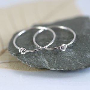 Silver Sleeper Hoops  16mm Sterling Silver Loops Sleepers Earrings  Slim Hoops