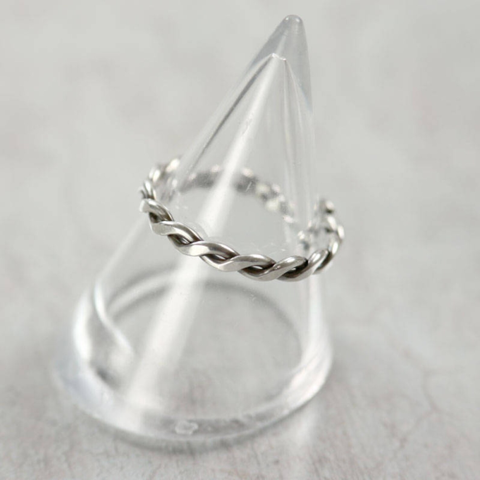 Silver Twist Ring - Sterling 1.2mm Wire Stacking Twisted Rope Ring - Etsy