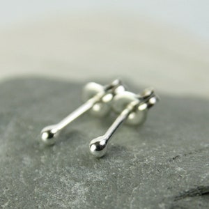 Tiny Stud Earrings Silver Ball Studs  1 Pair  Tiny Dot Earrings  Mini Studs Silver stud Minimalist earrings