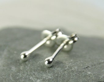 Tiny Stud Earrings Silver Ball Studs  1 Pair  Tiny Dot Earrings  Mini Studs Silver stud Minimalist earrings