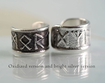Pendientes De Aro Con Runas Vikingas Para Hombre | Meses Sin Intereses