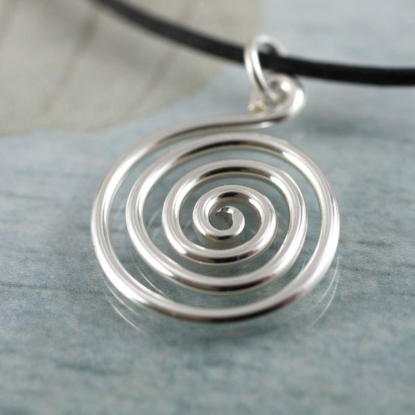 Pendentif spirale celtique en argent sterling