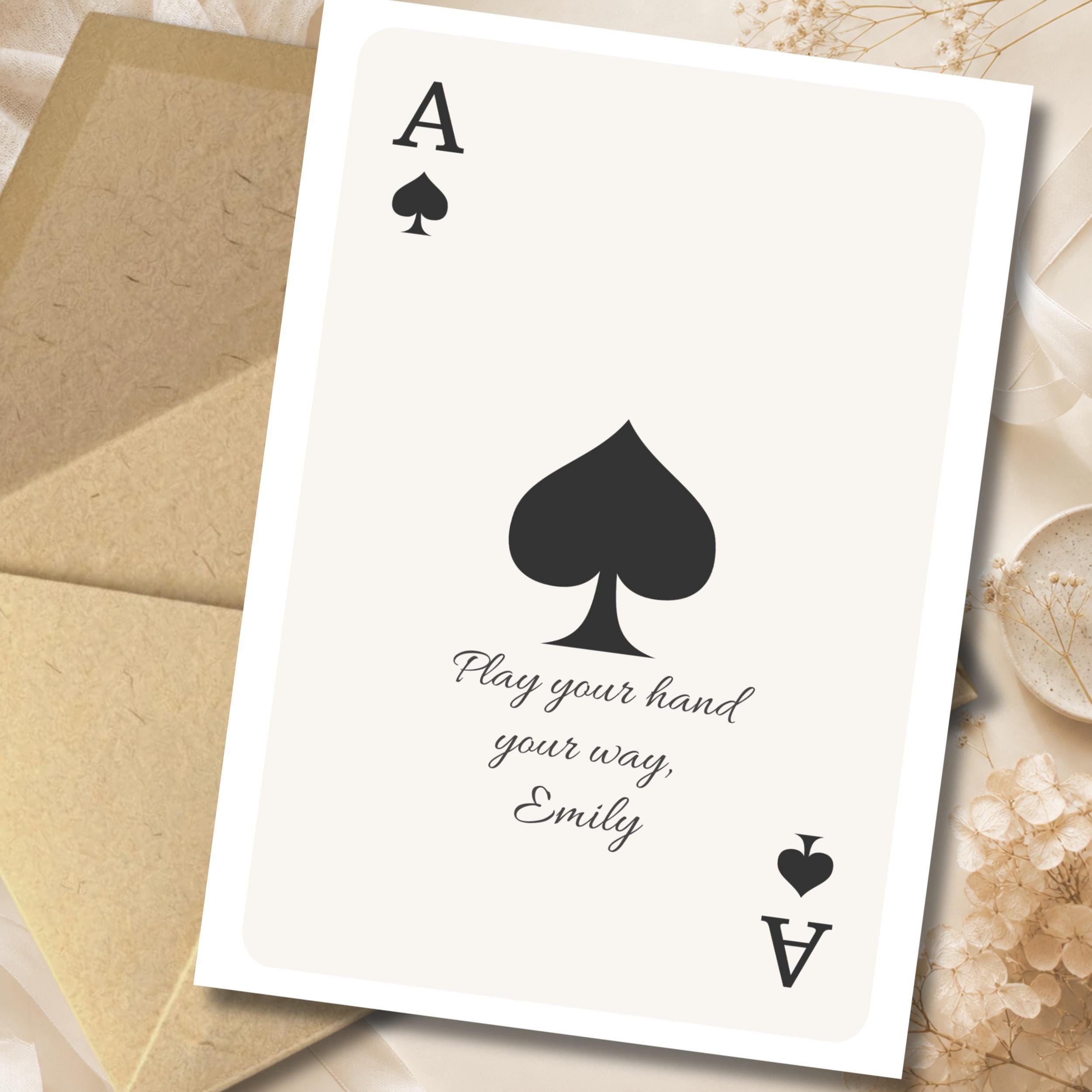 Ace of Spades Card - Etsy