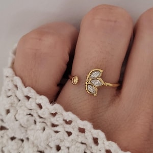 Bague en acier inoxydable doré ajustable, cadeau femme, bague ajustable, acier inoxydable, bijoux doré, grosse bague