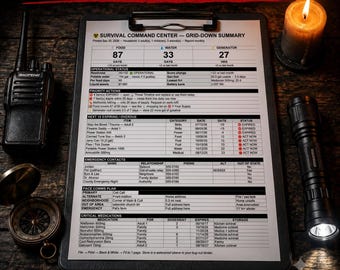 Prepper Inventory Spreadsheet | SHTF Emergency Tracker | Food Expiry Planner (Excel Google Sheets)