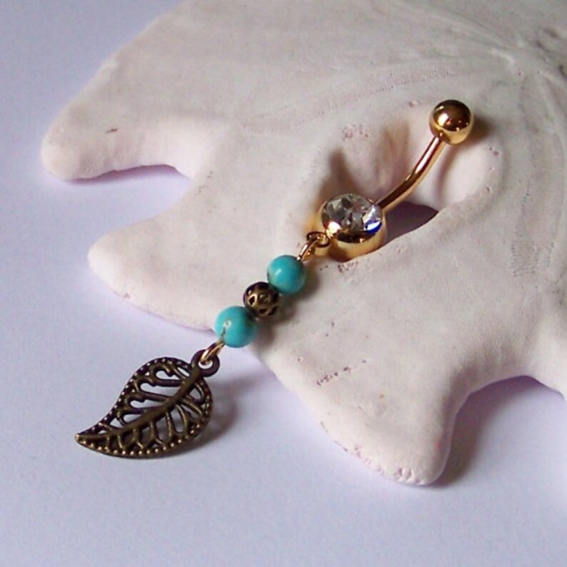 Gold Belly Button Ring Belly Button Jewelry Brass Fancy Etsy UK