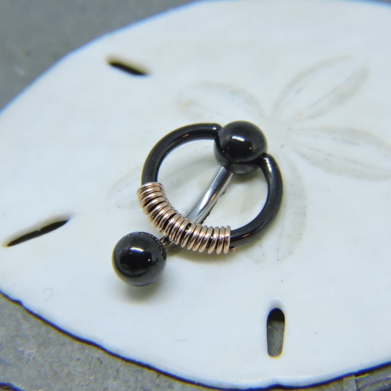 Vertical Hood Piercing Barbell Midnight Black 14G 12G Etsy