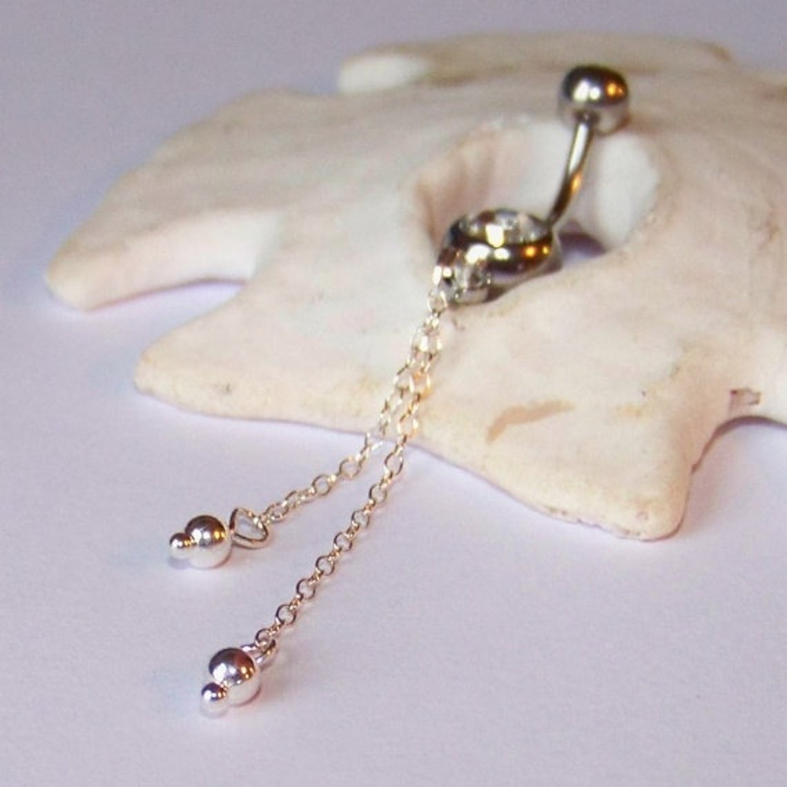 Long Belly Button Ring Body Piercing Navel Piercing Etsy