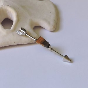 Arrow Industrial Barbell 16G or 14G Gemstone Wire Wrapped Double Piercing Ear Bar - Sterling Yellow or Rose Gold - Custom Scaffold Barbell