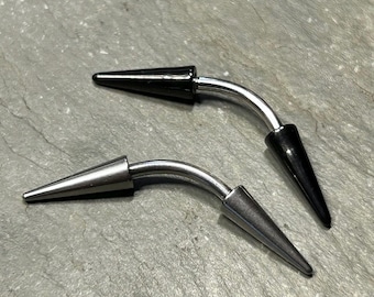Spiked Barbell Piercing 16G 14G Brücke Septum Bauch - Spike Optionen