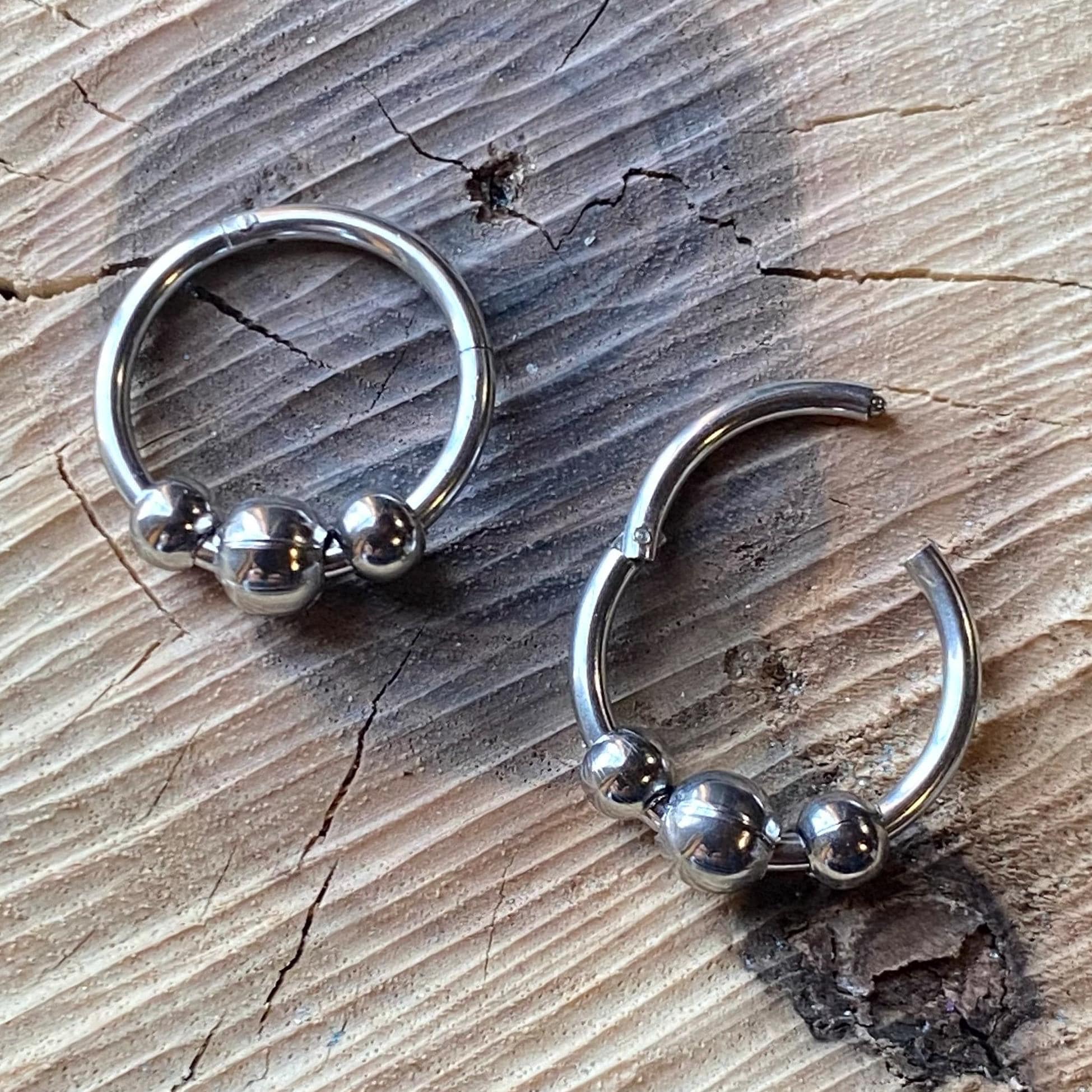 Beaded Clicker Nipple Rings 20G 18G 16G 14G 12G Daith Septum Ear