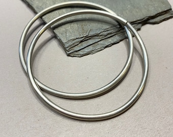 SMOOTH HOOPS Set of 2 REPLACEMENT Detachable Tunnel Hoops - Gold Silver Copper or Bronze - 10G Hoops - 2” 2.5” 3” - Ear Weights Hangers
