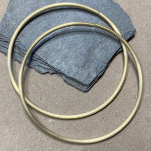 SMOOTH HOOPS Set of 2 REPLACEMENT Detachable Tunnel Hoops - Gold Silver Copper or Bronze - 10G Hoops - 2” 2.5” 3” - Ear Weights Hangers