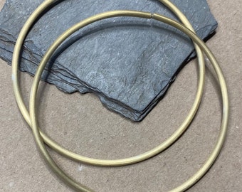 Set of Detachable Tunnel Hoops - Gold Silver Copper Bronze - 10G 2” 2.5” 3” Hangers