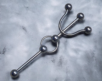 Trident Vertical Industrial Barbell 1 3/4” 2" 2 1/4” 2 1/2” Balls or Spikes