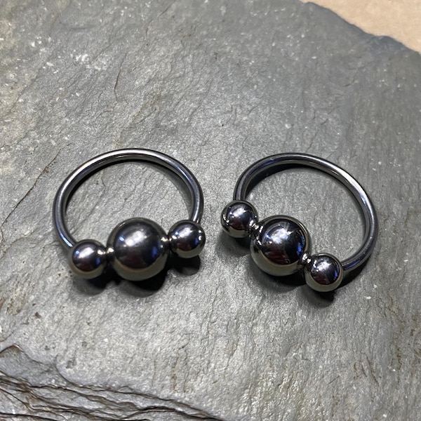 Nipple Rings Set 16G 14G 12G 10G 8G Horseshoe Captive Jewelry Piercing Ring
