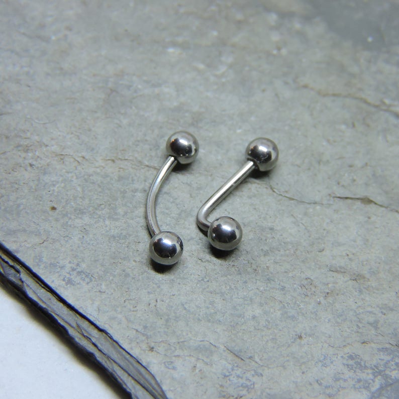 Vertical Hood Piercing Barbell 16G 14G 12G Bar AB Finish Etsy
