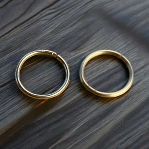 Endless Hoop Nose Rings SET of 2 - 22G - 20G - 18G - Size 8mm or 10mm - Nose Ring Septum Hoop Ring - Sterling Silver - Rose and Yellow Gold