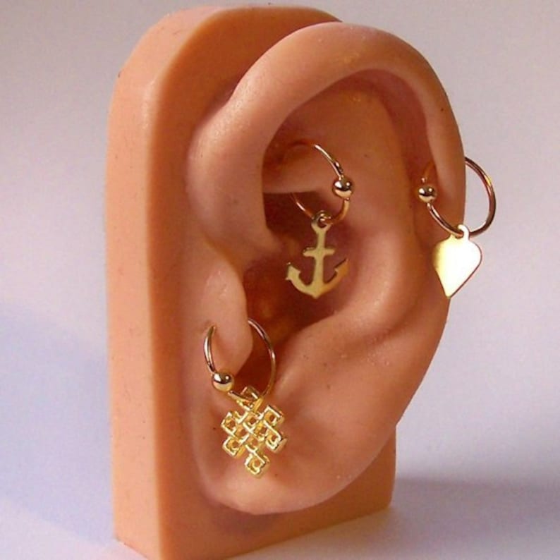 Captive Bead Ring 18 or 16 Gauge Choose Size Copper Bead Etsy