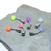 GLOW in the Dark VCH Jewelry 16G 14G 12G 10G Straight or Curved Barbell - 6 COLORS - Tongue Conch Nipple Genital Clit Ring Piercing Bar