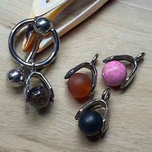 Vertical Hood Piercing Barbell - 14G 12G 10G - Gemstone Doorknocker Slave Ring - VCH Belly Button Ring - Intimate Clit Piercing Jewelry