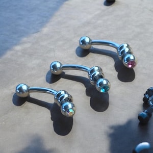 VCH HCH Horizontal Hood Piercing Ring - Tragus Helix Rook Snug Beaded Jewelry - Choose 16g 1/4" 5/16" 3/8” 7/16" 1/2" Made to Order