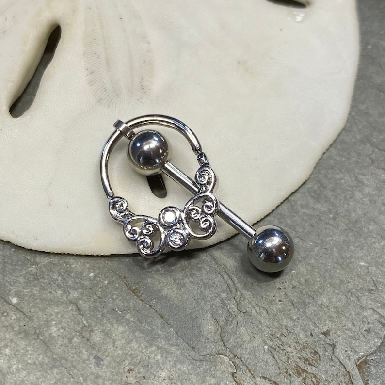 Vertical Hood Piercing Barbell 14G 12G 10G VCH Bar Straight Etsy