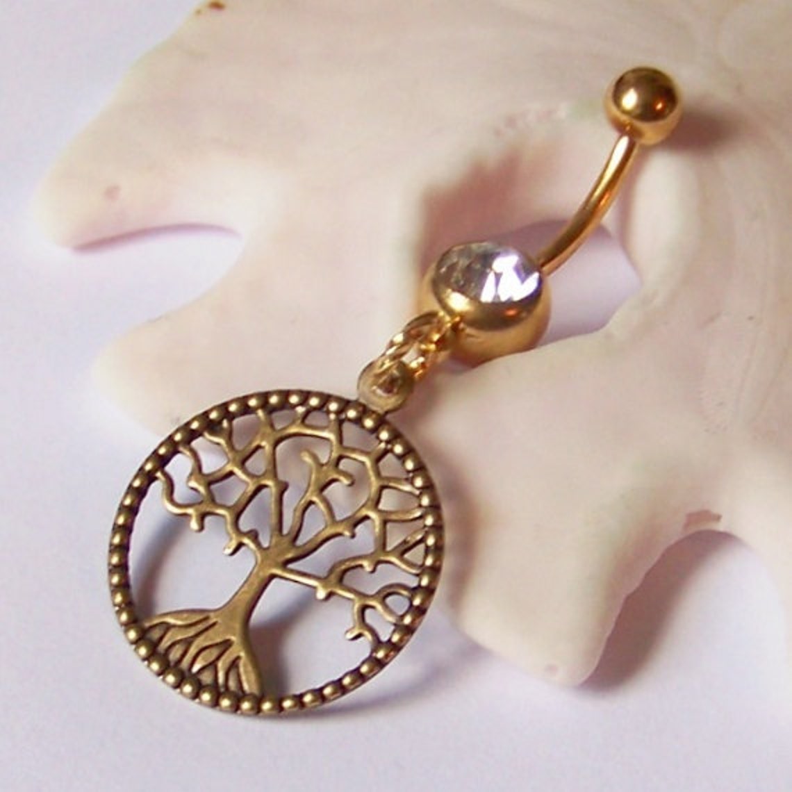 Gold Belly Button Ring Belly Button Jewelry Navel Piercing Etsy