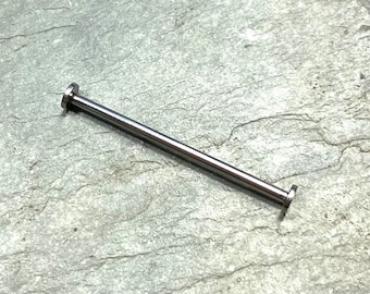 Industrial Barbell Piercing Flat End INTERNALLY Threaded - 14G  1 1/4" - 1 3/8” - 1 1/2” - 1 3/4” - 2” Scaffold Double Pierced Upper Ear Bar