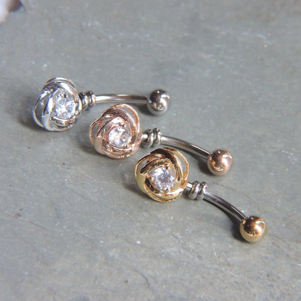 Vertical Hood or Belly Button Ring 14G 12G 10G - Choose Color - VCH Clit Ring