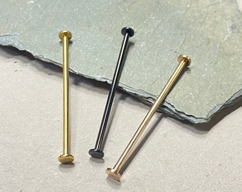 Industrial Barbell Piercing INTERNALLY THREADED Flat End - 14G 1 1/2" Scaffold Upper Ear Bar - Choose Barbell Color