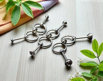 Industrial Piercing Jewelry 16G 1 1/2” Adjustable Surgical Steel Double Loop Barbell